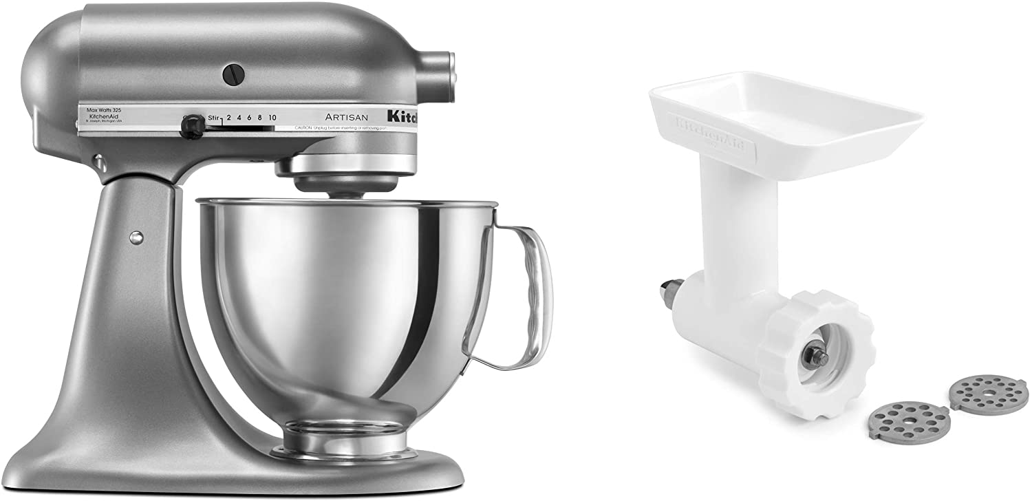 KitchenAid KSM150GBQCU Artisan Tilt-Head Stand Mixer with Food Grinder Attachment