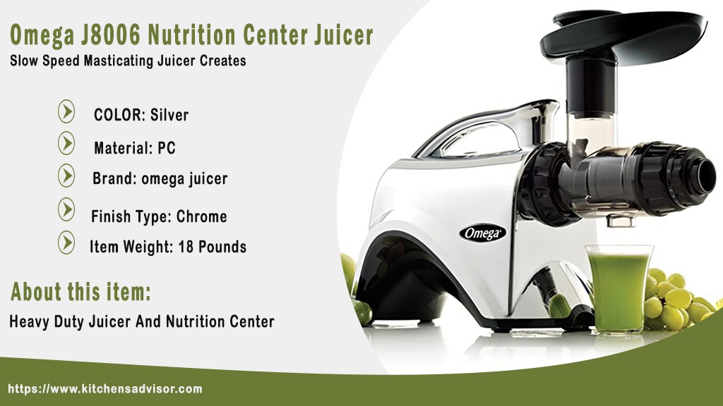 Omega J8006 Nutrition Center Juicer review